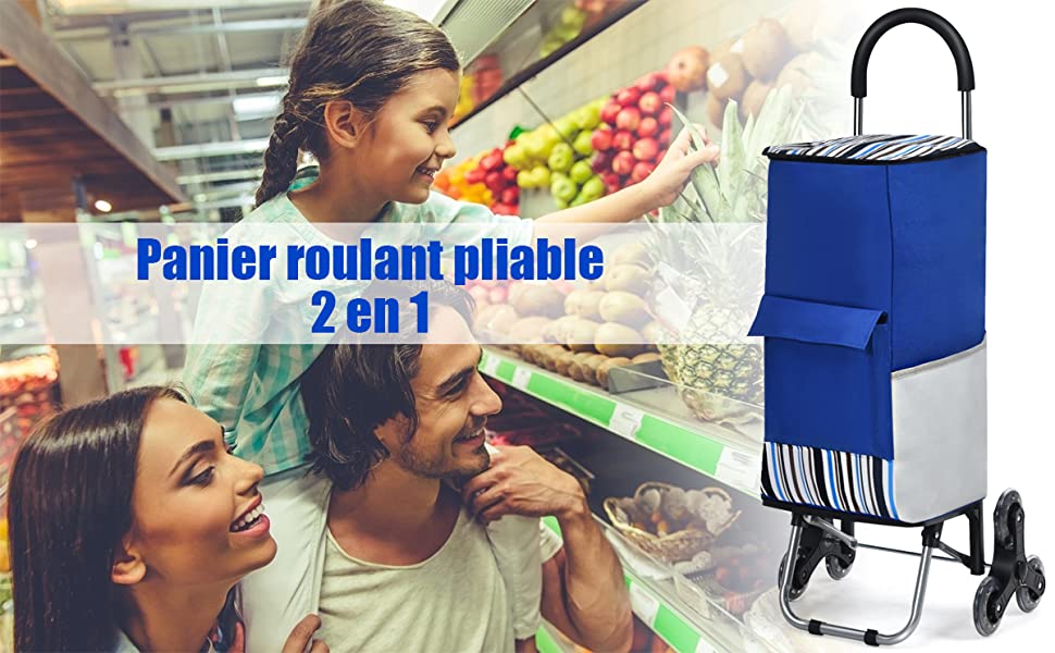 Chariot-de-Courses-Pliable