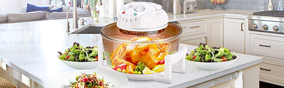 Costway-Four-a-Convection-Halogene-Volume-de-12L-Multifonctions-1200-1400W-Blanc