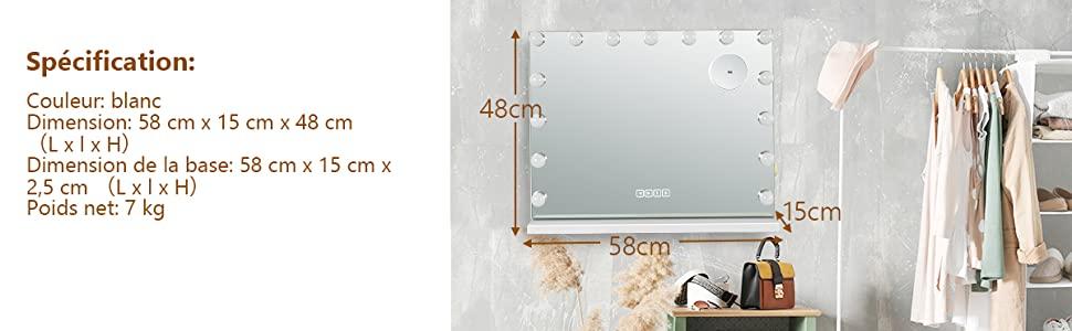 Miroir-Maquillage-pour-Coiffeuse