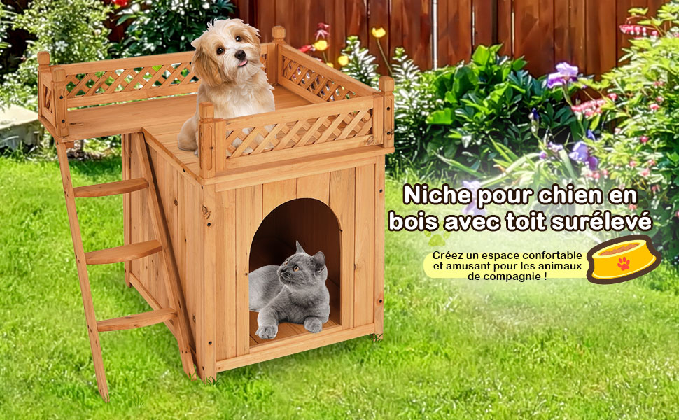 Niche-pour-chien-en-bois