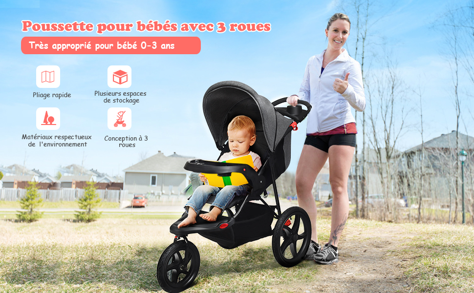 Kinderwagen met 3 wielen