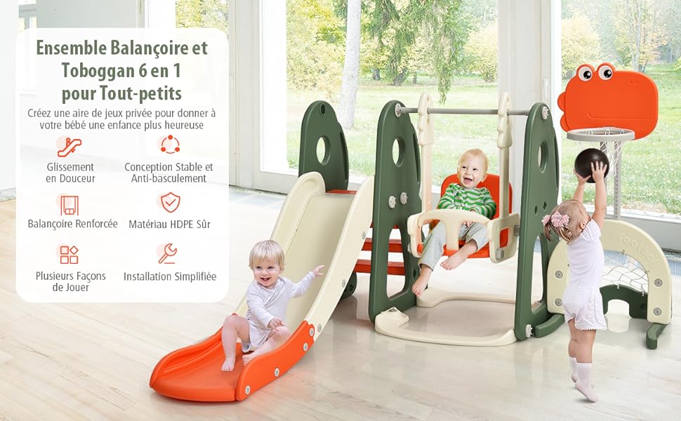 Toboggan-pour-tout-petits-et-balancoire