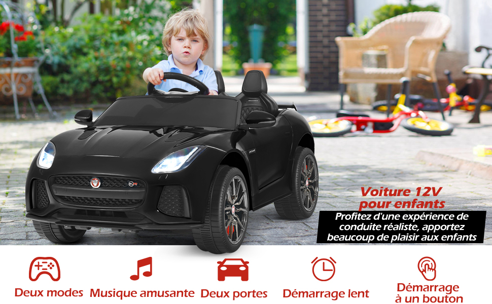 Jaguar Voiture Électrique 12V/4,5 pour Enfants 3-8 Ans