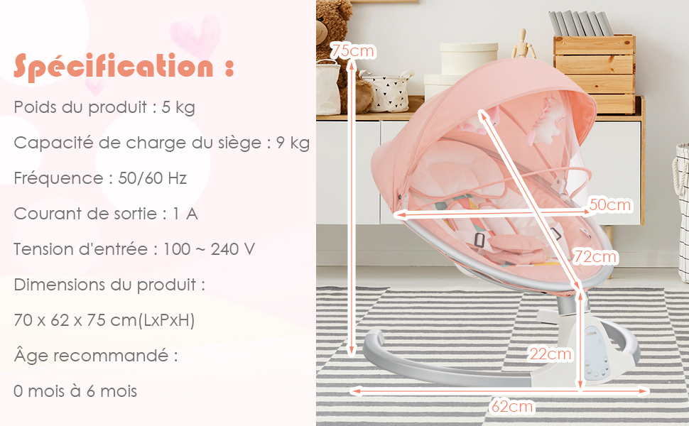 balancelle-bercant-bebe-avec-telecommande