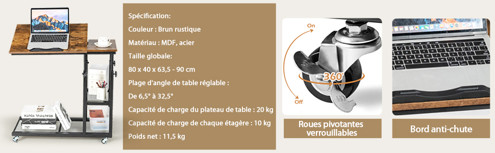 STABILIT Roulette pivotante pour meubles capacité de charge 20 kg
