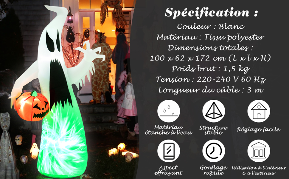 verlichte opblaasbare vakantiedecoratie