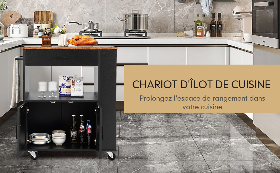 desserte-de-cuisine-sur-roulettes