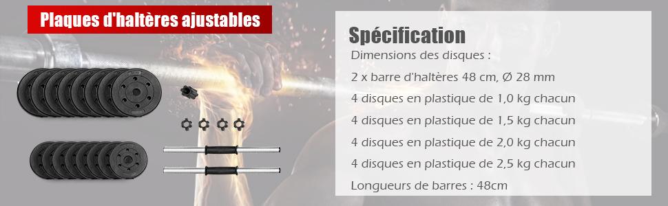 haltere-Poids-Ajustable