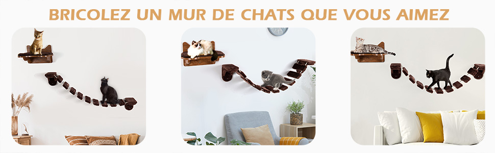aan de muur gemonteerde kattenbrug