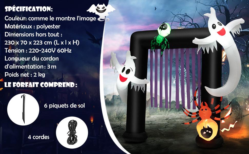 spookachtige opblaasbare drager