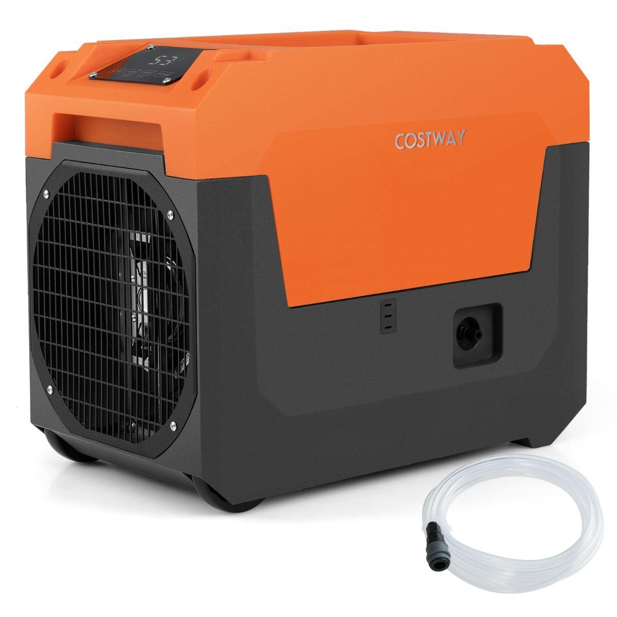Costway Déshumidificateur Humidité D'air Electrique Professionnel Garage pour Cave Dehumidifier Desumificateur Silencieux Purifier Orange