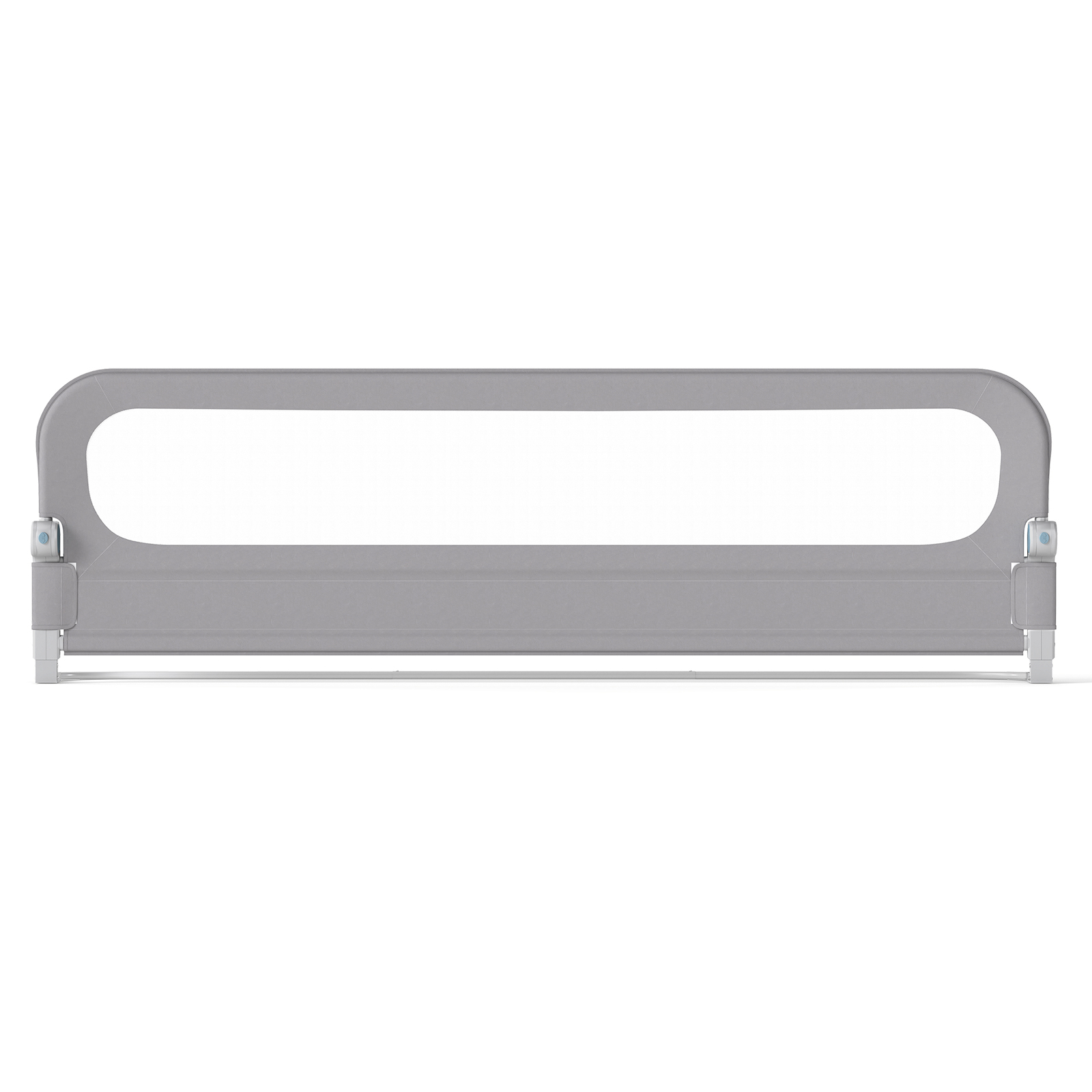 Costway Barrière de Lit Pliable Barrière de Lit Bébé Ajustable de 120 CM avec Housse Amovible en Tissu Oxford & Base en U Robuste Gris