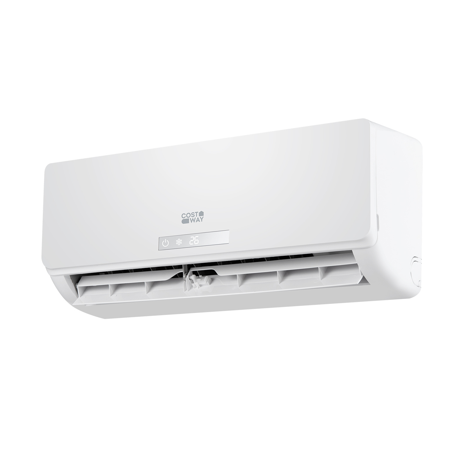 Costway Climatiseur Reversible 18000 BTU 5,1 KW Climatiseur Split R32 Chauffage Refroidissement 19 dB Auto-Nettoyage 18000 BTU|5,1 kW Blanc