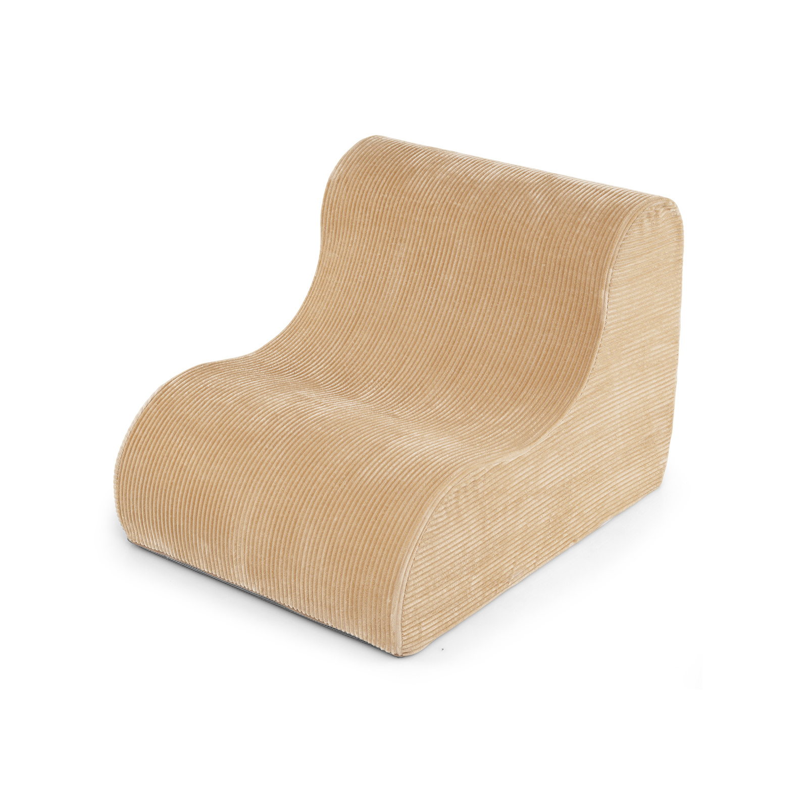 Costway Fauteuil Salon Pouf Poire en Polaire Corail Doux avec Mousse Haute Densité Housse Amovible et Lavable Charge 180 kg 100 x 78 x 69,5 cm Beige