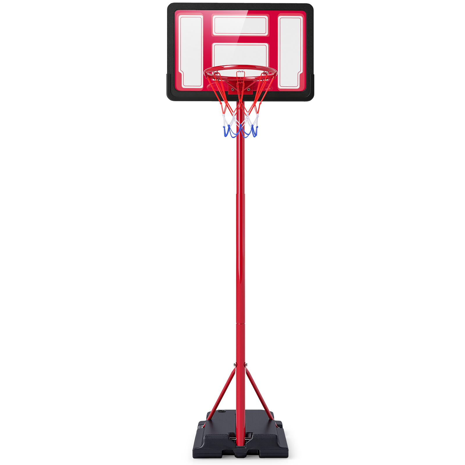 Costway Panier de Basketball Hauteur Réglable 95-155 CM avec Support Base Remplissable&Planche Cadre Métallique But de Basket Portable