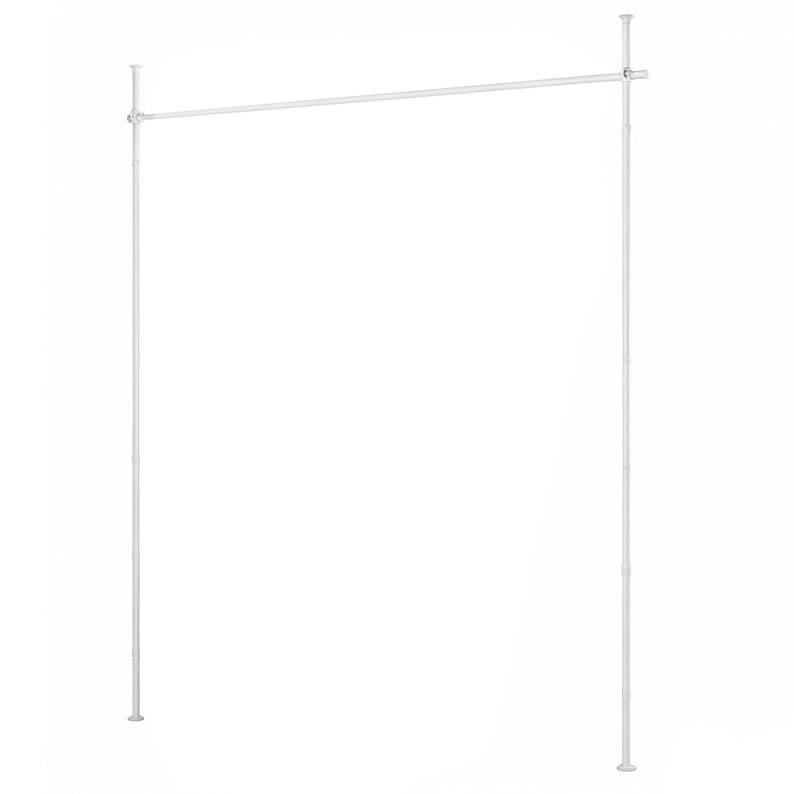 Costway Tringle Rideau sans Perçage Hauteur 120-314 cm Largeur 73-183 cm Séparateur de Pièce Cloison Stable Extensible du Sol au Plafond Blanc