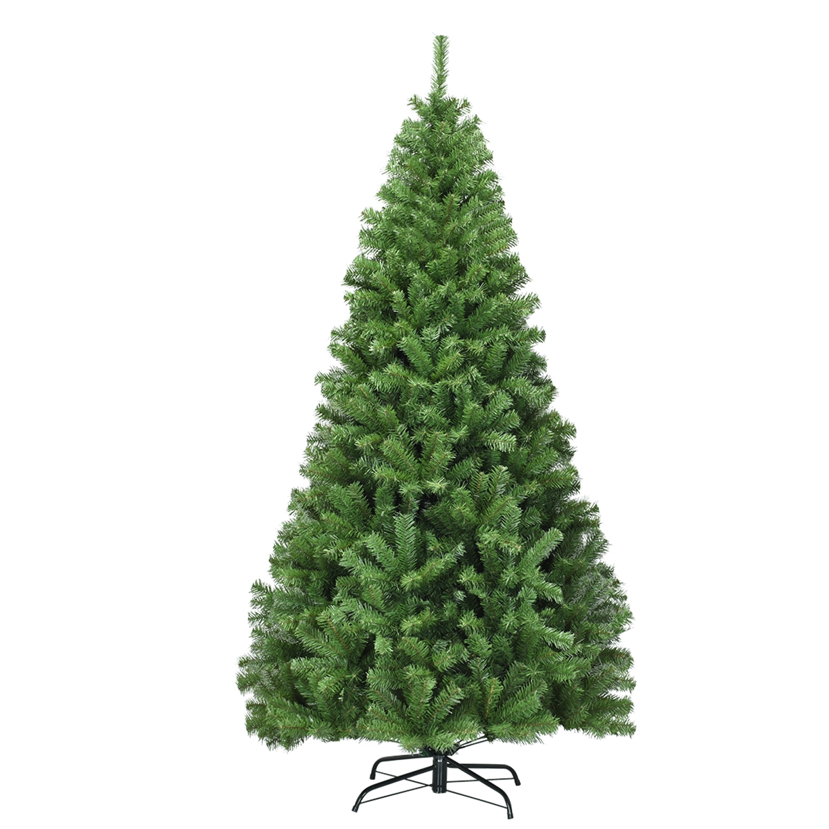 Costway Sapin de Noël Artificiel 180CM Aiguilles en PVC avec 1000 Branches Pied Métallique Solide