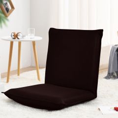Chaise de Sol Pliable Tatami Inclinable en 6 Position 44 x 54,5 x 53,5 CM Café