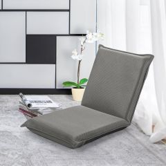 Costway Chaise de Sol Pliable Tatami Inclinable en 6 Position 44 x 54,5 x 53,5 CM Gris