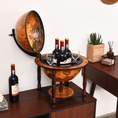 meuble à vin avec réplique d'une cartographie