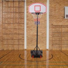 Costway Panier de Basket-Ball Portable Réglable en Hauteur 1,785 m – 2,08 m avec Cadre en Acier Stable