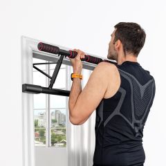 Costway Barre de Traction Mural Barre de Fitness Pliable pour Pull Up Fixation Sans Vis Jusqu’à 200KG 100,5 x 27,5 x 36 cm