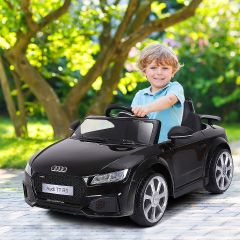 Costway Voiture Audi TTRS Electrique pour Enfants 12V Max. 5 Km/h Double Porte avec Télécommande 2.4G