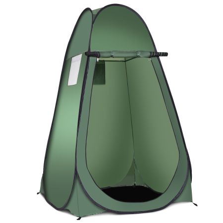 Tente de Toilette Tente de Douche Portable&Pliable 120 x 120 x 190 cm Vert en Polyester de Haute Qualité