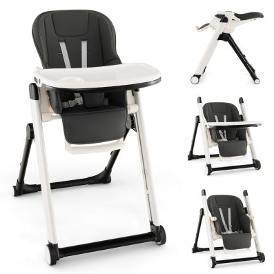 Chaise haute réglable au 07 niveaux avec roulettes pour bébé