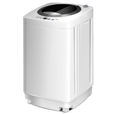 Mini machine à laver 240 W automatique Lave-linge et séchage 210W Economie d 'énergie, Capacité 3.5 Kg, 43x43x75cm, Blanc - Costway