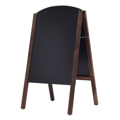 Porte-affiche Sur Pied COSTWAY Lot De 2 - Hauteur Réglable, Rotation 360°, Format A3, Argent