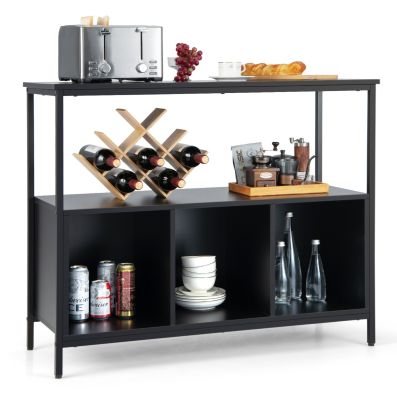 Buffet Cuisine, Meuble Bas Cuisine 3 Compartiments, 110 X 42,5 X 88 Cm