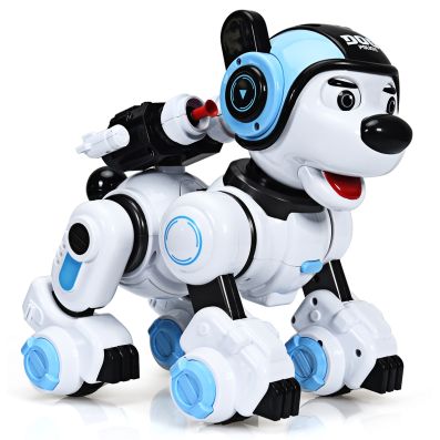 Robot chien pour enfants intelligent télécommandé,danser chanter et  tirer,interactif 6 ans+ recharge usb noir - Conforama