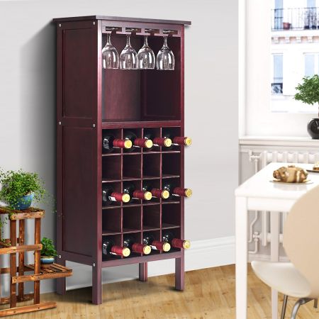 Étagère à vin support range bouteille Casier à vin en bois porte-bouteille 20 bouteilles