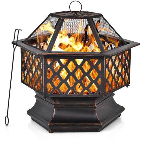 Barbecue portable pliant en acier inoxydable, gril à charbon de bois,  poignées amovibles, feu de joie, réchaud de camping, gril compact, extérieur