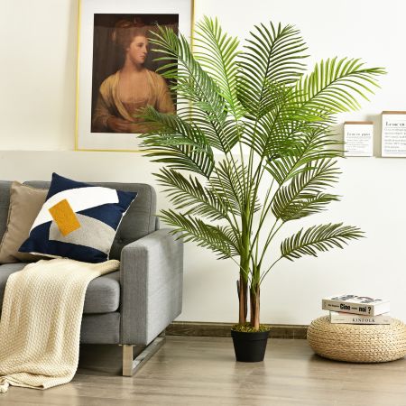 Palmier Phoenix Artificiel Plante Artificiel 150 CM avec Pot Décoration Intérieure pour Maison Bureau Salon