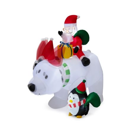 Boule de Noël gonflable géante avec lumière LED et télécommande, boule