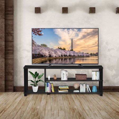 meuble TV avec étagères ouvertes