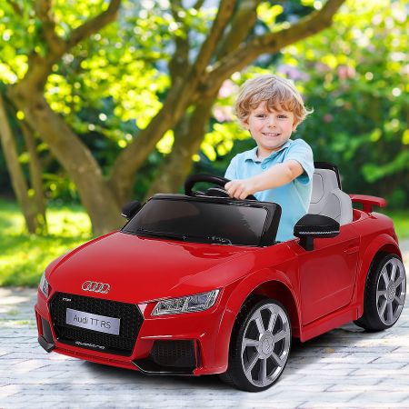 Costway Voiture Audi TTRS Electrique pour Enfants 12V Max. 5 Km/h Double Porte avec Télécommande 2.4G Rouge