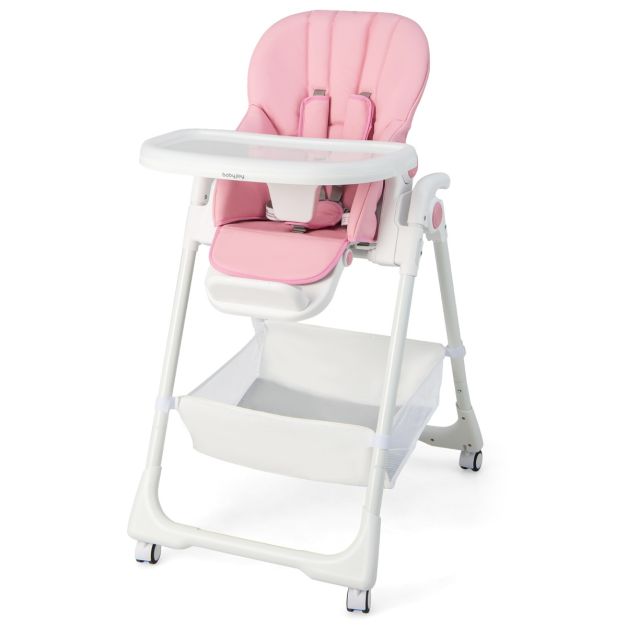 Costway Chaise Haute Pour Bébés Avec Assis Réglables De 105° À 165