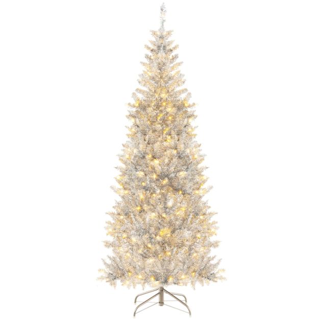 Sapin de Noël Artificiel à Charnière en Aiguilles de Pin de 180 cm pour  Maison ou Bureau - Costway