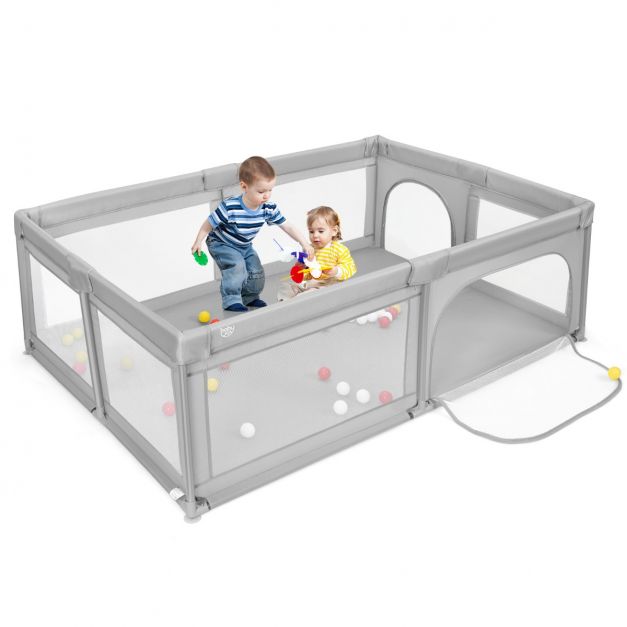 balles non incluses Grande tente de parc à balles portable pour bébé avec anneau de basket-ball en maille respirante pour l'intérieur et l'extérieur pour les bébés . 