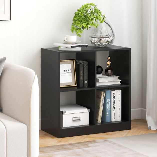 Bibliothèque En Forme De S En Bambou, 5 Niveaux Avec Cubes Ouverts Kits Anti Basculement Pour Salon Chambre Bureau Naturel 8 Cubes 97465678