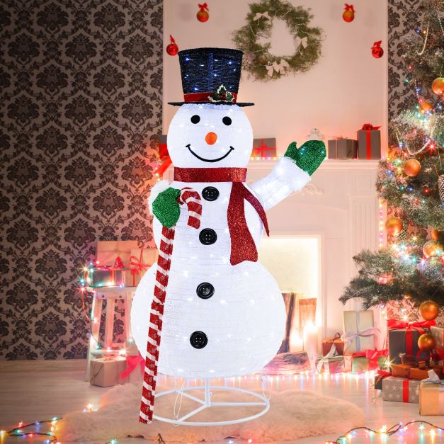 Collier LED Sapin Noël Maison Pain D'épices - 66/71 Cm, Motif Flocon De Neige, Facile à Assembler, Réutilisable - 8