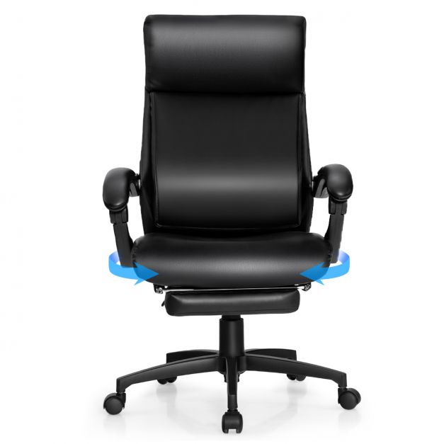 Chaise de bureau ergonomique avec accoudoirs rétractables