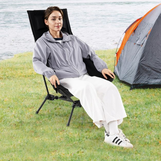 Chaise De Camping Pliable Avec Coussin De Dossier - Pour Pique-nique, Plage, Jardin - Sans Marque - Neuf