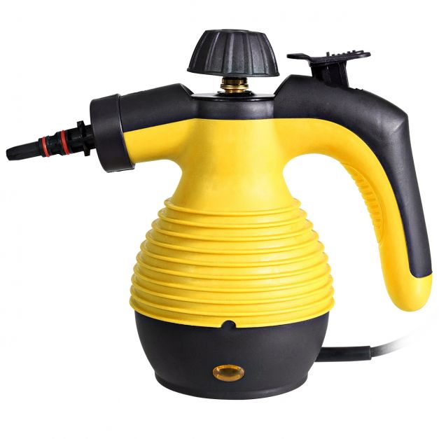 Nettoyeur vapeur à main réservoir 350 ml, 9 accessoires température :  135°-167°, 900-1050 w (jaune)