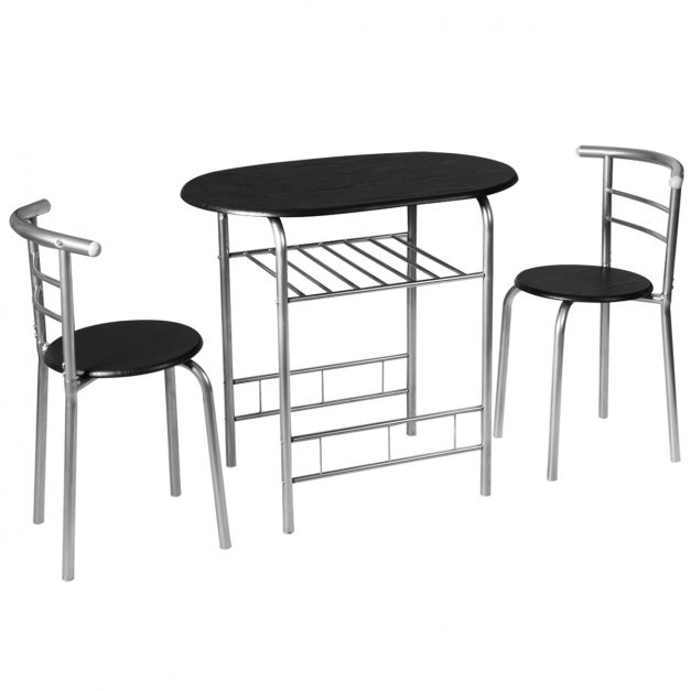 Cuisine Table Et 2 Chaises, Small Black Glass Dining Table And 2 Chairs
