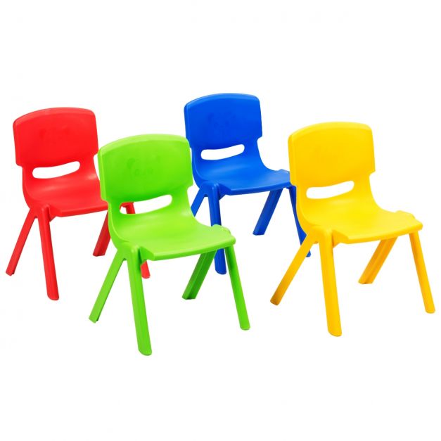 Chaises pour Enfants Fabriquer en Plastique Multicolore Idéal pour Salle de  Jeux Jardin d'Enfant - Costway
