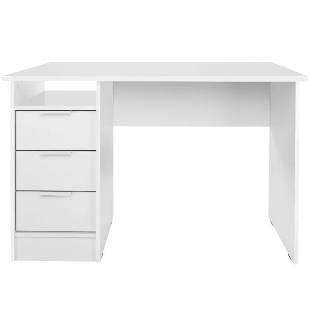 Bureau 5 tiroirs 120 cm CARDE (Blanc) - Bureaux design et contemporains